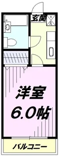 リバーサイド国立【4階】の間取り