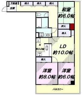 日興パレス昭島【602号室】の間取り