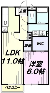クレッセントガーデン【1階】の間取り