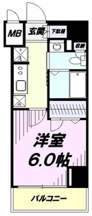 レジディア国立【3階】の間取り