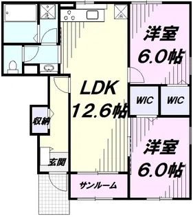 ファインガーデンイースト【1階】の間取り