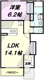 ベル・ル・ジャルダン Ⅱ【1階】の間取り