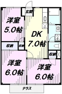 サンフローレンス【1階】の間取り