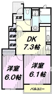 ニューシオンハイム【1階】の間取り