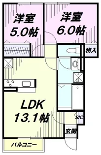 メゾン ソレイユ【1階】の間取り