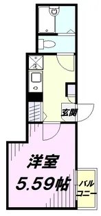 クレフラスト日野【1階】の間取り