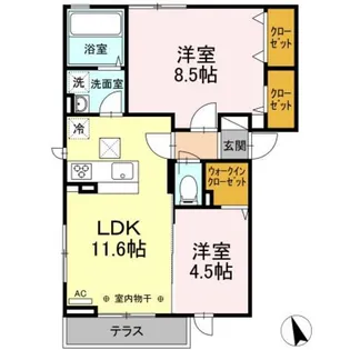 アベニール一番町【1階】の間取り