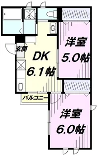 カーサプルミエール【1階】の間取り
