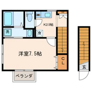 フォンテ国立【2階】の間取り