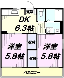 ヴェルディ菊池【2階】の間取り