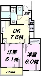 ヒルハウス ガーデン【1階】の間取り