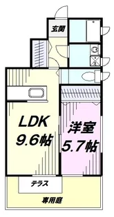 ジュネスフローラ【1階】の間取り