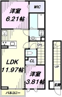 グリシーヌ【2階】の間取り