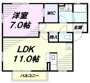 ブリック東松原【1階】の間取り
