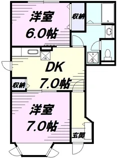 リバーNハイツ【1階】の間取り