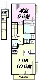 デフィ熊川【2階】の間取り