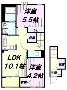 アジュール【2階】の間取り