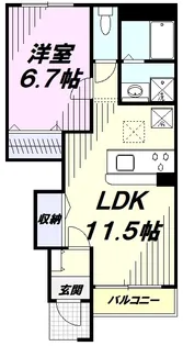 アドヴァンスコートK【1階】の間取り