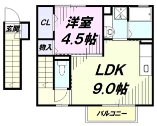 ベルツリー上川原【2階】の間取り