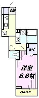 パレス国立【1階】の間取り