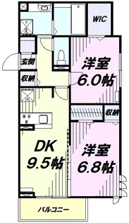 パレス グランディオーサ【2階】の間取り