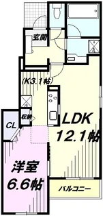 ラ・ルーチェ【1階】の間取り