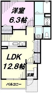 サンライトヒルズB【1階】の間取り