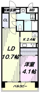 アベニール国立【3階】の間取り