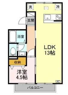 ハイツジュネス【1階】の間取り