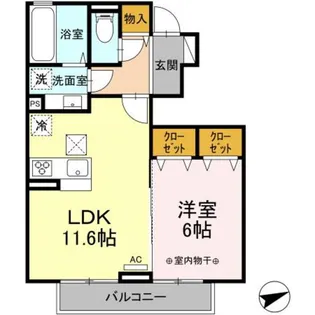 メルヴェーユ【1階】の間取り