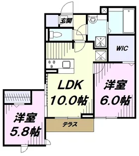 パレス グランディオーサ【1階】の間取り