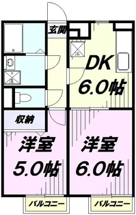 プレジール 鹿島【1階】の間取り