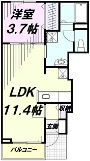 オークパレスⅡ【1階】の間取り