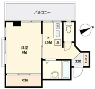 グリーンコーポ立川【5階】の間取り