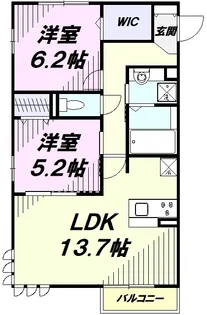シーク・カシワ【3階】の間取り