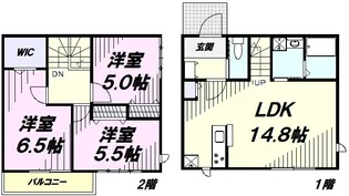 東京都日野市三沢5丁目【一戸建】の間取り