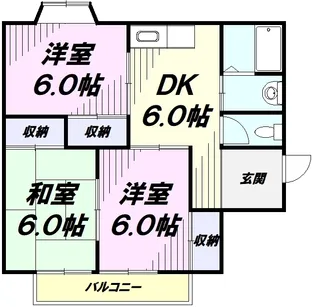 ヘルシーシャトー【2階】の間取り