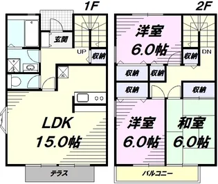 ロイヤルガーデン 六番館【102号室】の間取り