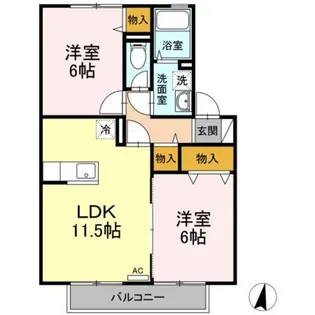 アムール【2階】の間取り