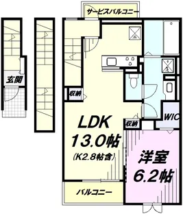 メゾン ド カルム【3階】の間取り