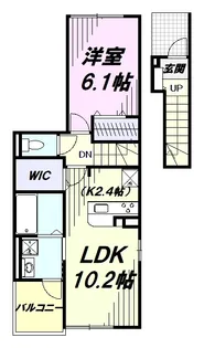 シャーローム【2階】の間取り