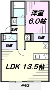 プレジール旭が丘【1階】の間取り