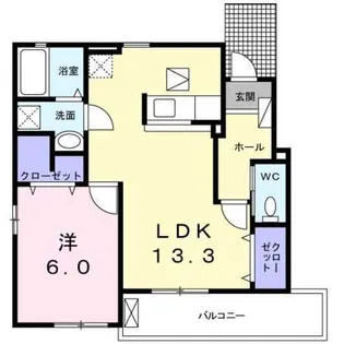 レフィナード ルーチェⅡ【1階】の間取り