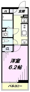 ヴィラ東中神【4階】の間取り