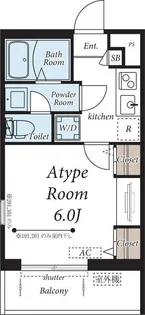 ヴィラ東中神【2階】の間取り