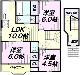 リス メゾン B棟【2階】の間取り