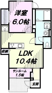 メゾン ド カルム【1階】の間取り