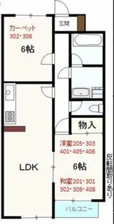 エステート武蔵村山【3階】の間取り