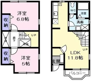 リヴィエール ウエスト【1階】の間取り