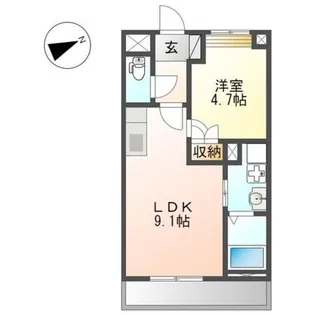 ア・レーズ【1階】の間取り